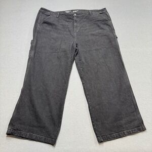 Torrid Carpenter Jeans Women's 26T Black Faded High Rise Classic Denim Baggy Fit